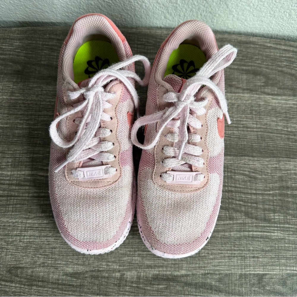 Nike Womens Air Force 1 Crater Flyknit Pink Glaze Pink Salt DC7273-600 Wmns 5.5 - Picture 3 of 9
